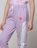 Nevada Jogger Knit Foil Love Side Cut And Sewn