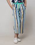 Nevada Long Pants Cullote With Stripes Print