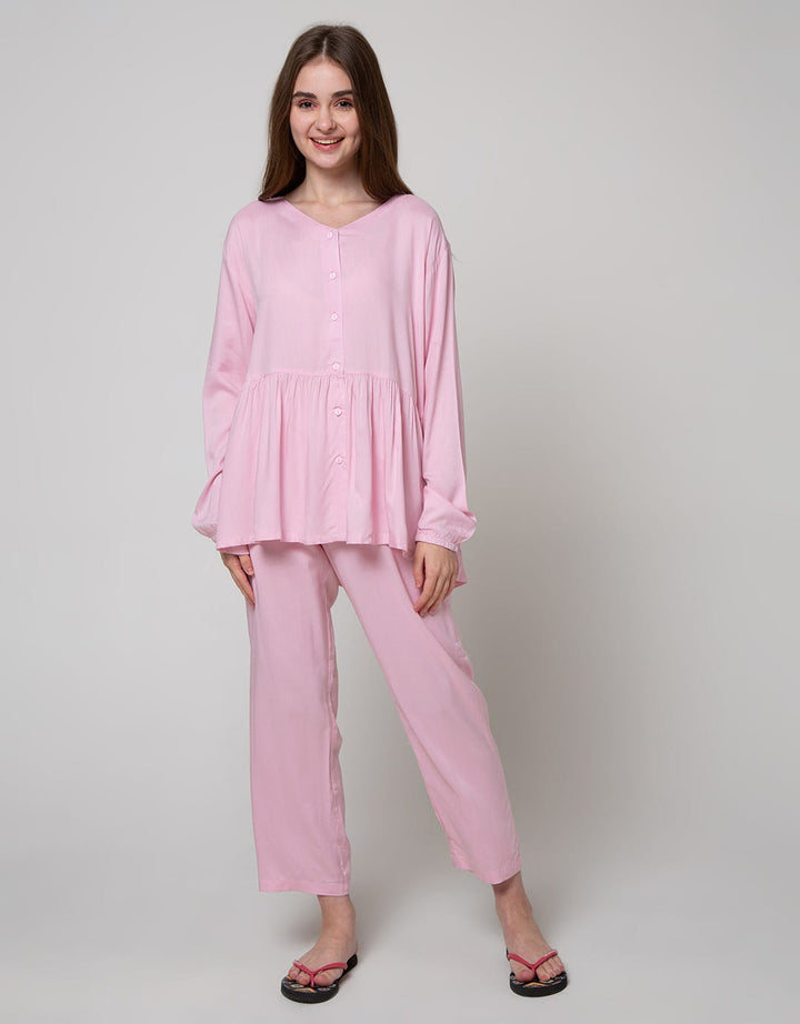 St. Yves Long Sleeve Pyjama Pants Plain Niaga