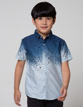 Aero Short Sleeve Shirt Full Print Regu Poplin Print Splash