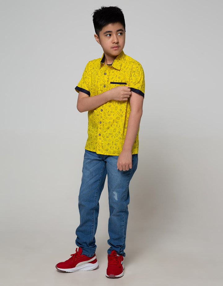 Aero Short Sleeve Shirt Shirt Full Print Poplin Print Games