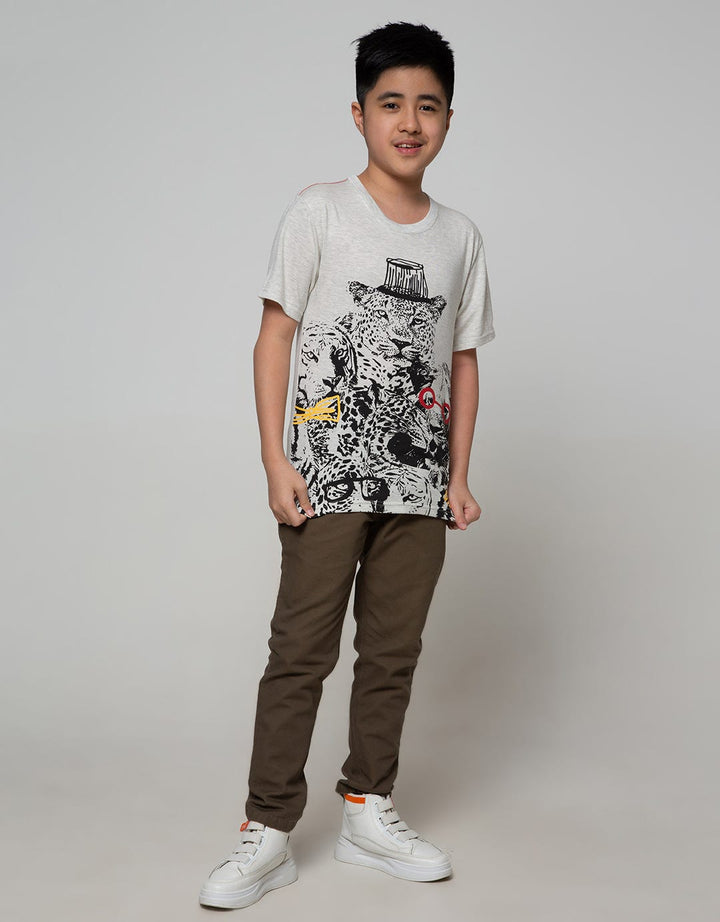 Aero Short Sleeve T-Shirt Print Regu Family Tiger