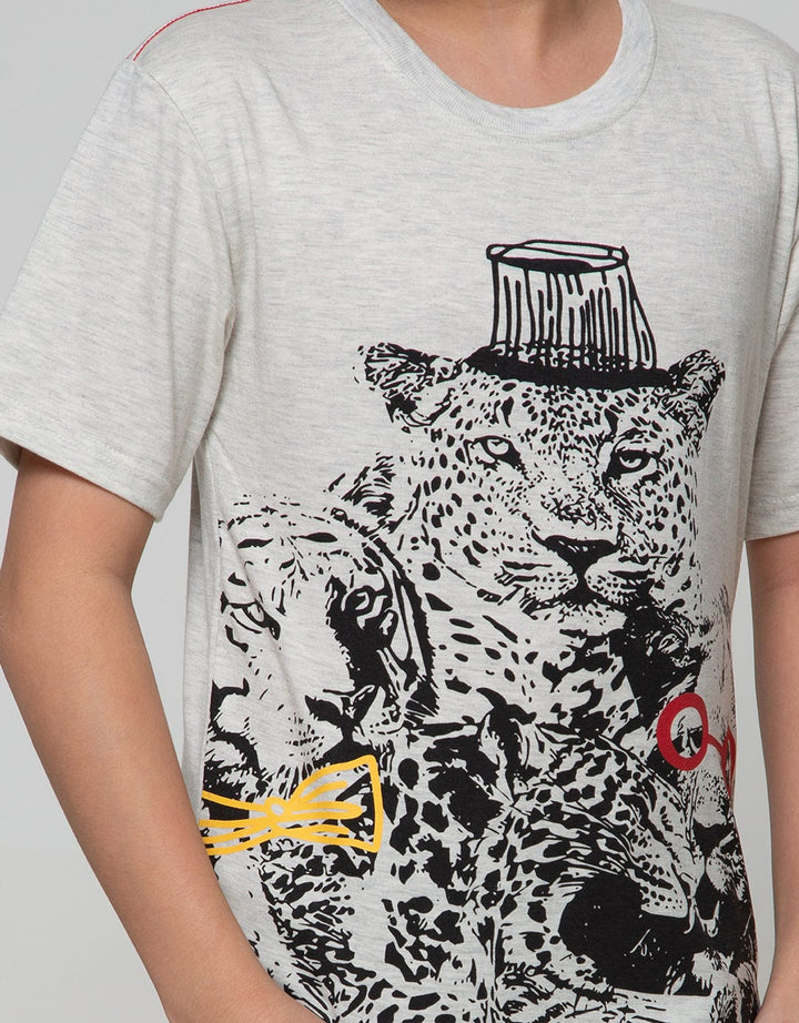 Aero Short Sleeve T-Shirt Print Regu Family Tiger