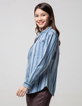 Connexion Long Sleeve Shirt 78 Skoder Print Stripes