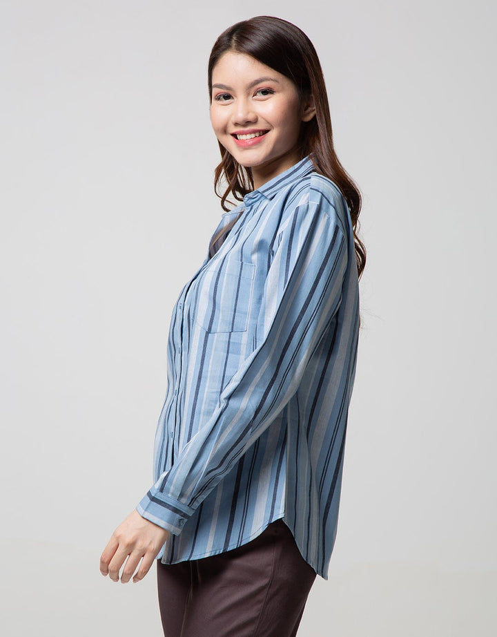 Connexion Long Sleeve Shirt 78 Skoder Print Stripes