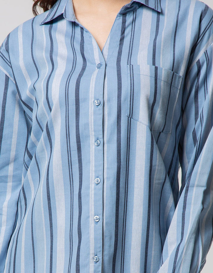 Connexion Long Sleeve Shirt 78 Skoder Print Stripes