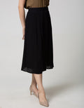 Connexion Midi Skirt Crinkle Rayon Slit Half