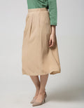 Connexion Midi Skirt Crinkle Rayon Slit Half