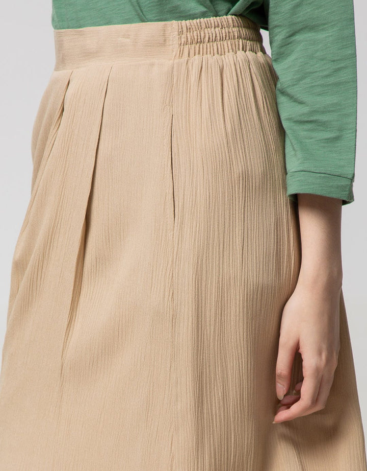 Connexion Midi Skirt Crinkle Rayon Slit Half