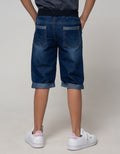 Little M Denim Short Rib Bordir Dino Whisker
