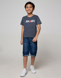 Little M Denim Short Rib Bordir Dino Whisker