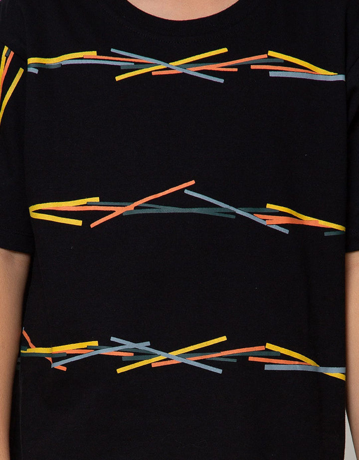 Nevada Short Sleeve T-Shirt Short Sleeve Multicolour Lines