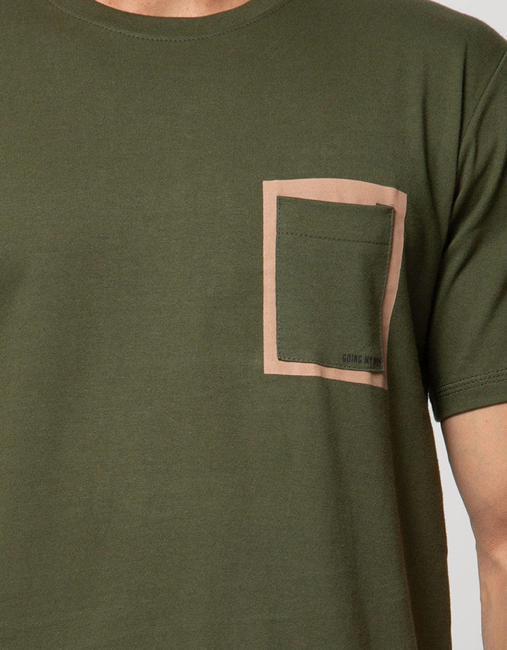 Details Short Sleeve T-Shirt Round Neck Pocket