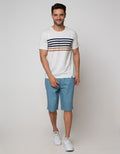 SS T-SHIRT STRIPE BL