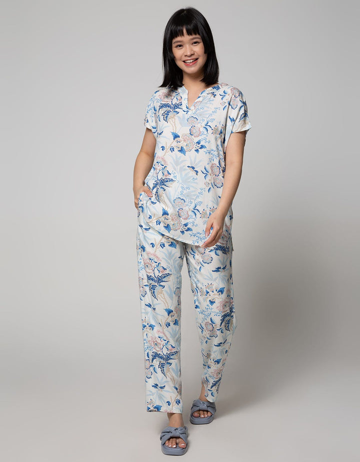 St. Yves Short Sleeve Pyjama Pants Agapanthus