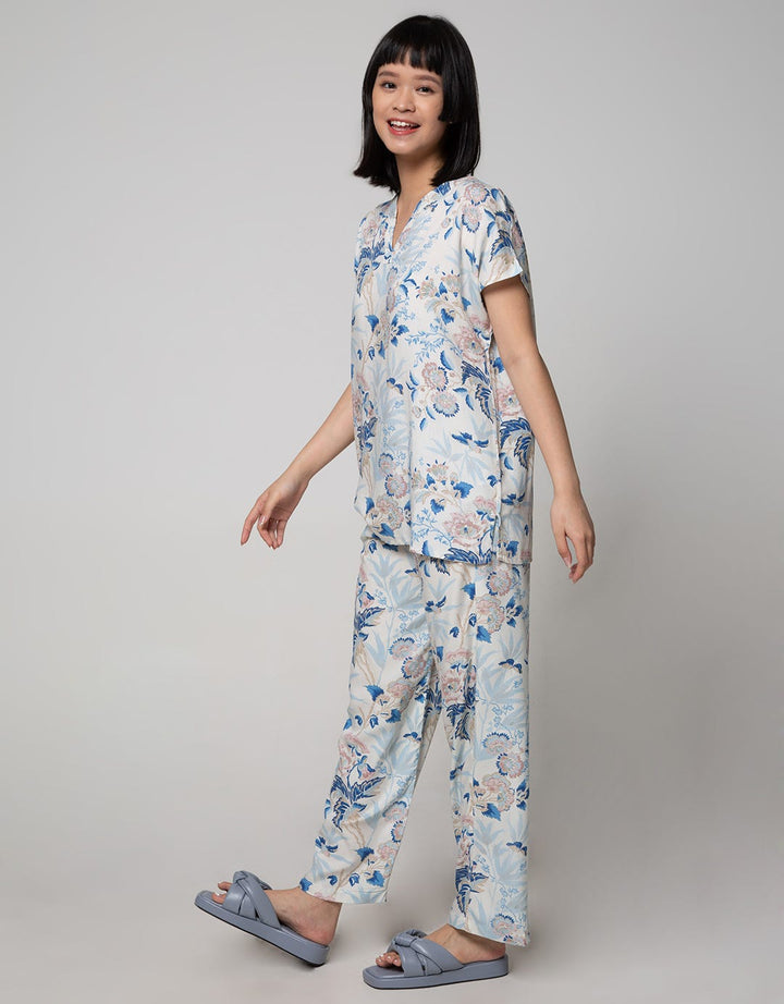 St. Yves Short Sleeve Pyjama Pants Agapanthus