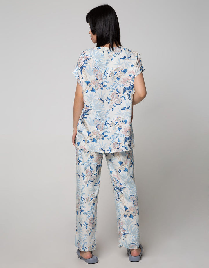 St. Yves Short Sleeve Pyjama Pants Agapanthus