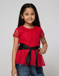 Exit Girls Ailza Brokat Blouse With Black Ribbon
