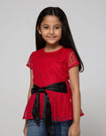 Exit Girls Ailza Brokat Blouse With Black Ribbon