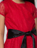 Exit Girls Ailza Brokat Blouse With Black Ribbon