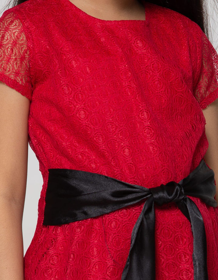 Exit Girls Ailza Brokat Blouse With Black Ribbon