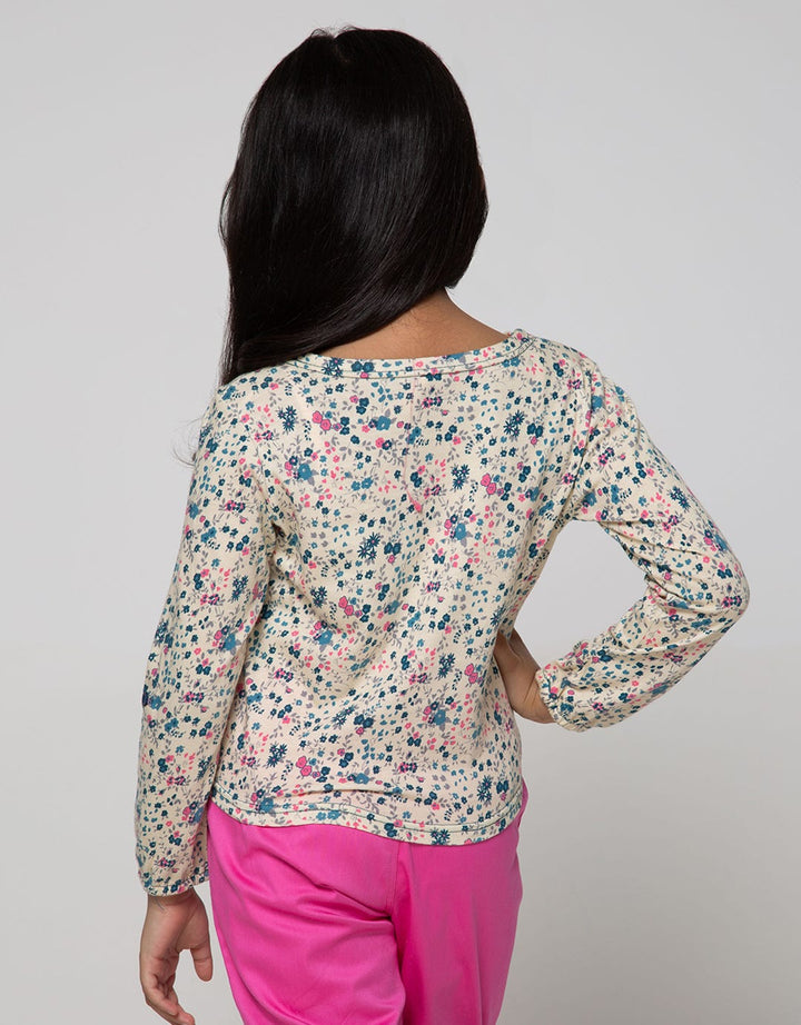 Exit Girls Blue Flower Shirt