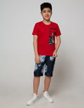 Nevada Short Denim Crop Denim Tye Dye