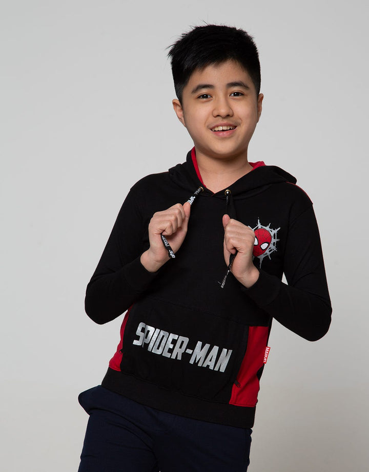 Marvel Sweater Hood Spd Logo Spiderman