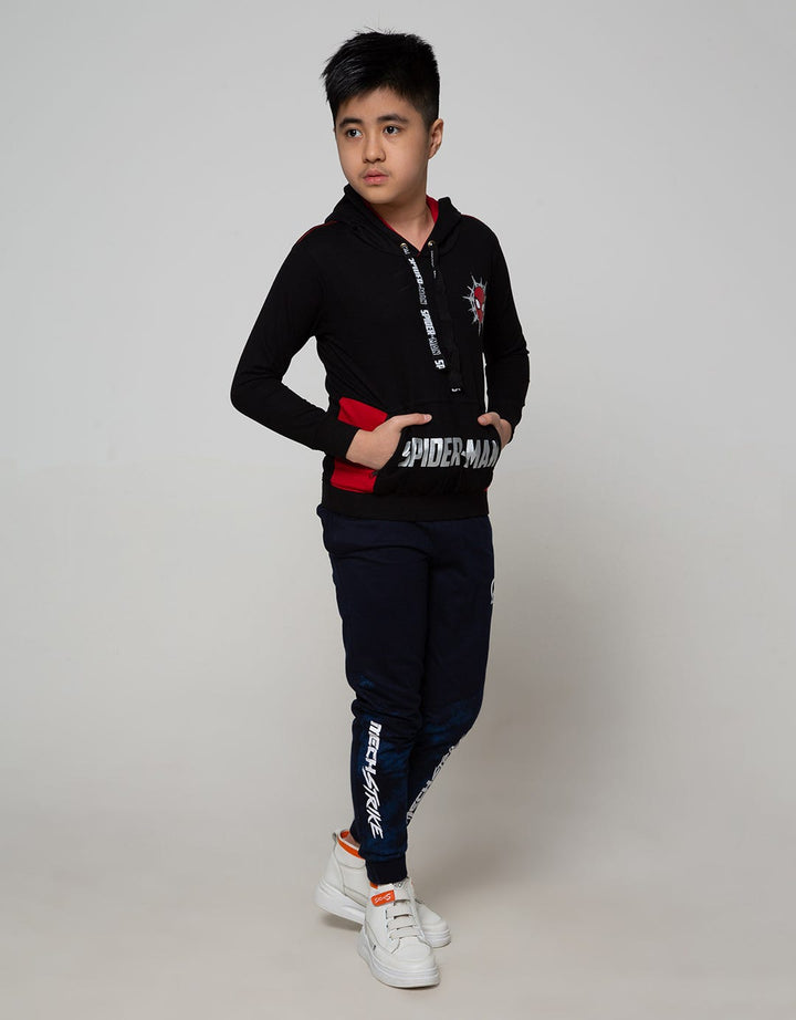 Marvel Sweater Hood Spd Logo Spiderman