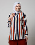 Annisa Long Sleeve Shirt Band Collar High Low Hem