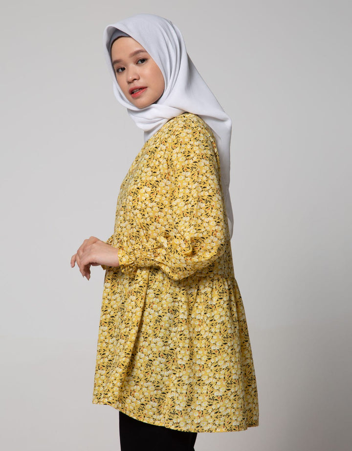 Annisa Long Sleeve Tunic Printed With Smoke Sleeve
