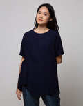 St. Yves Short Sleeve Blouse Rayon Krinkle Knot