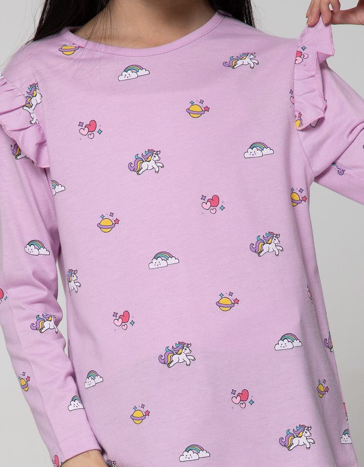 Aero Long Sleeve T-Shirt Full Print Geber Unicorn