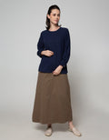 St. Yves Long Sleeve Blouse Texture With Lace