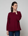 St. Yves Long Sleeve Blouse Texture With Lace