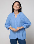 St. Yves Blouse Rayon Krinkle