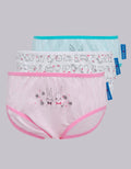 Kidz Too Brief Pack 3 Underwear Girls Bunny Flower
