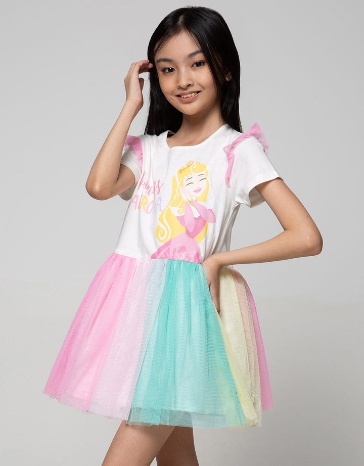 Disney Tulle Rainbow Prince Short Sleeve Midi Dress