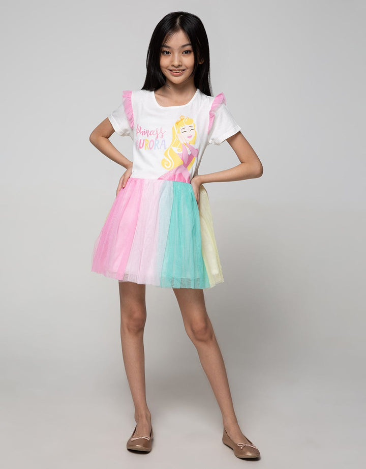 Disney Tulle Rainbow Prince Short Sleeve Midi Dress