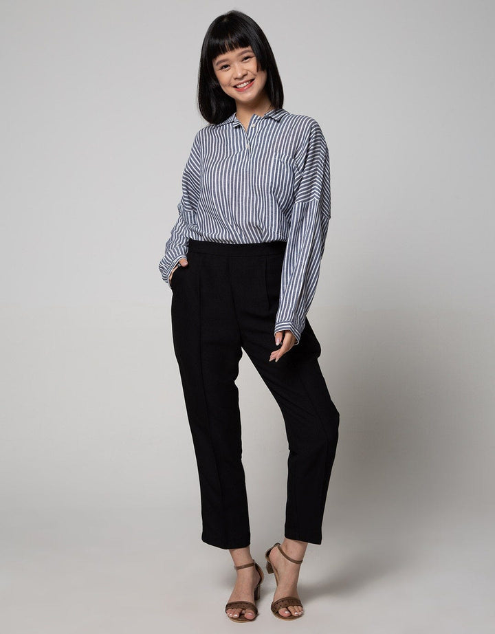 Connexion Ankle Pants With Middle Half Elastic