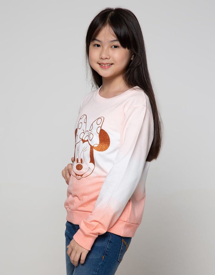 Disney Ombre Minnie Glitter Sweatshirt