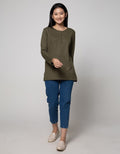 Connexion Long Sleeve T-Shirt Knit Vertical Poly