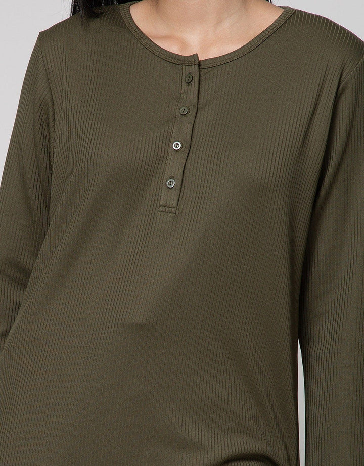 Connexion Long Sleeve T-Shirt Knit Vertical Poly