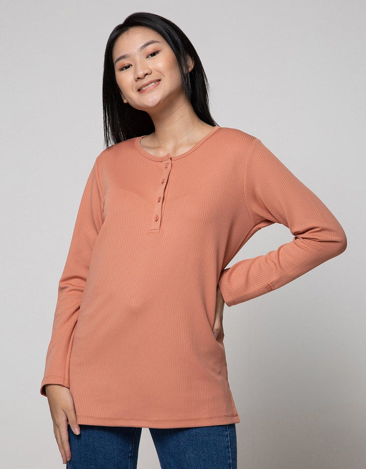 Connexion Long Sleeve T-Shirt Knit Vertical Poly