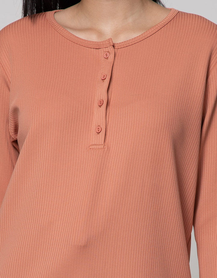 Connexion Long Sleeve T-Shirt Knit Vertical Poly