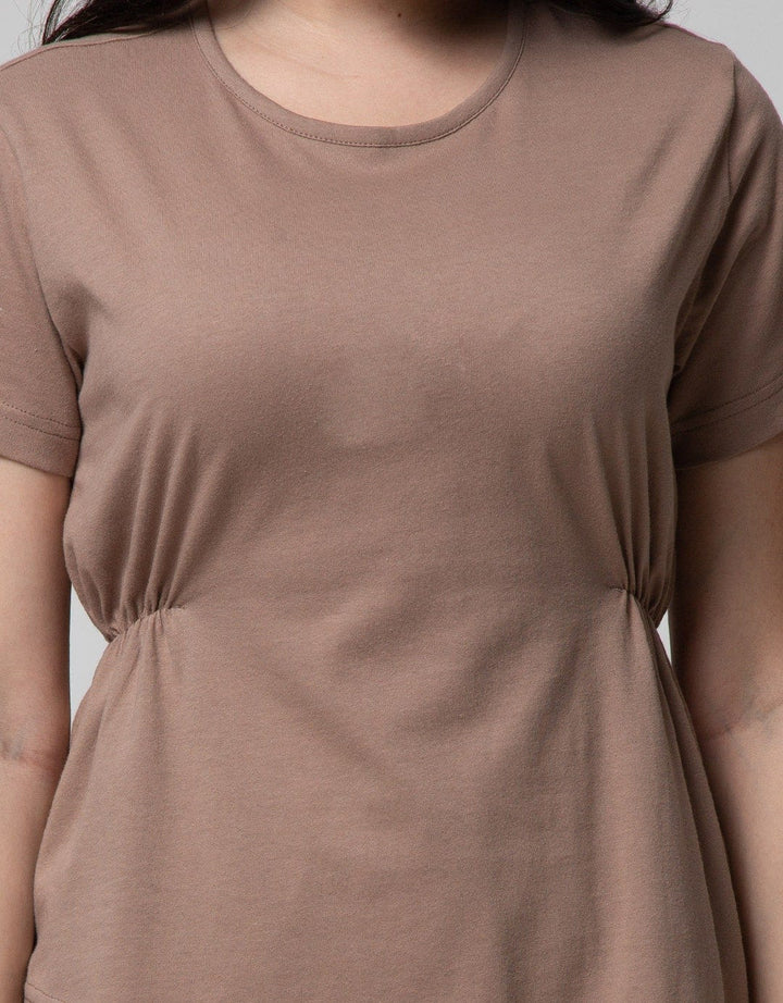 Connexion Short Sleeve Blouse Asymetric Shirt