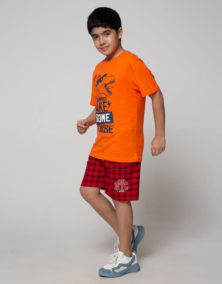 Aero Short Sleeve T-Shirt Newtee Dino Glasses