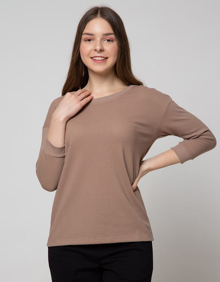 Connexion 3/4 T-Shirt Waffle Plain