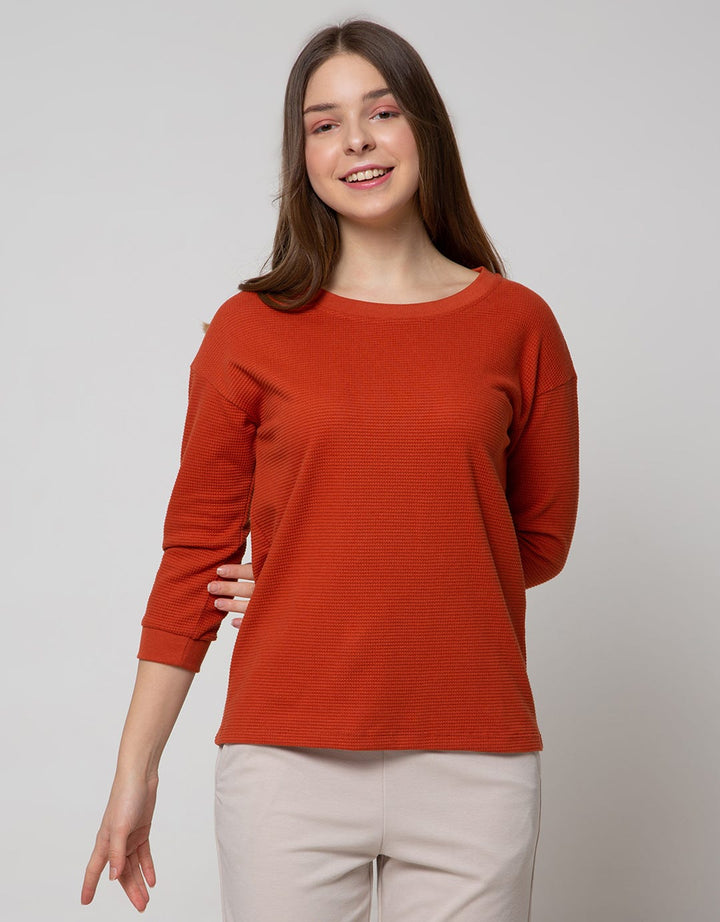 Connexion 3/4 T-Shirt Waffle Plain