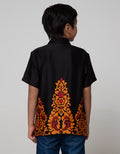 Arjuna Weda Hem Boy Batik Leaf Carving